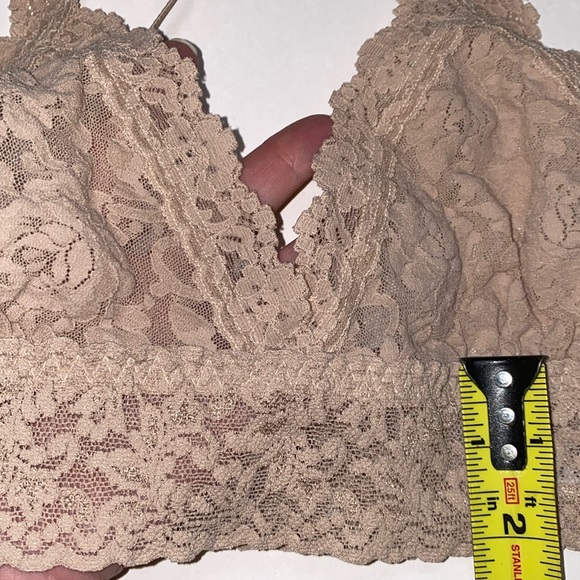 Small Hanky Panky Lace Bralette Adjustable Straps, Beige, Light Nude Comfy! VGUC - Picture 2 of 16